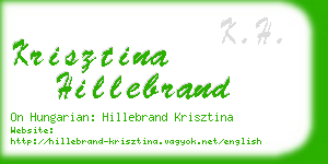 krisztina hillebrand business card